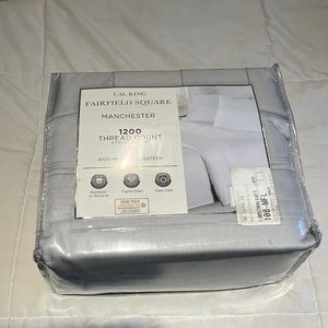 Fairfield square cal king gray sheets